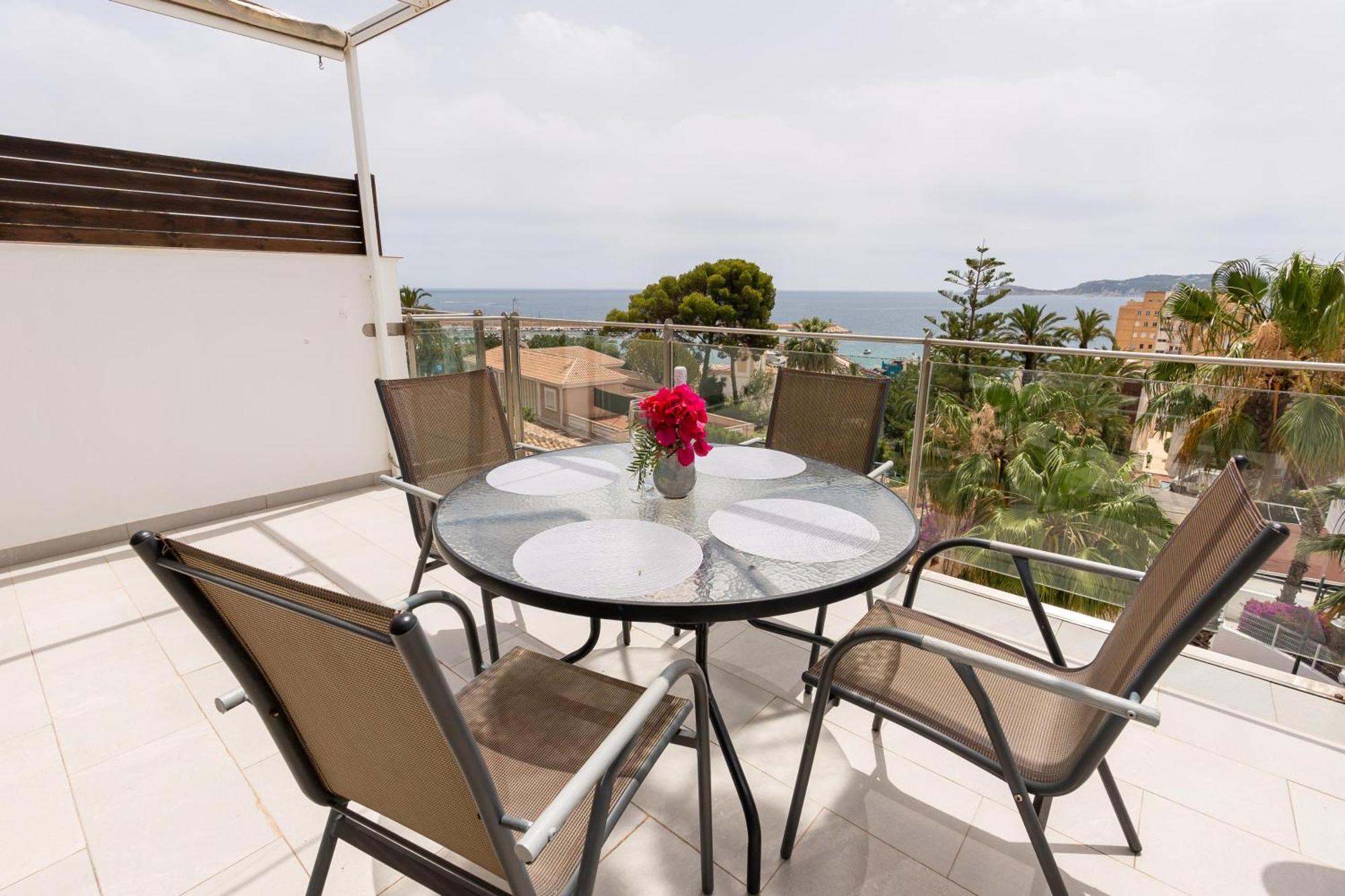 Javea Port Townhouse With Amazing Sea Views & Communal Pool Villa Eksteriør bilde